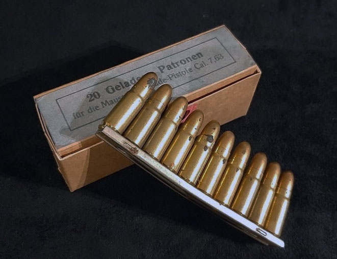 Ammunition box 20 rounds C96 Mauser Pistol. Ref.#01.MB